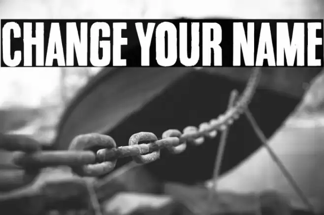 Change your name Font examples