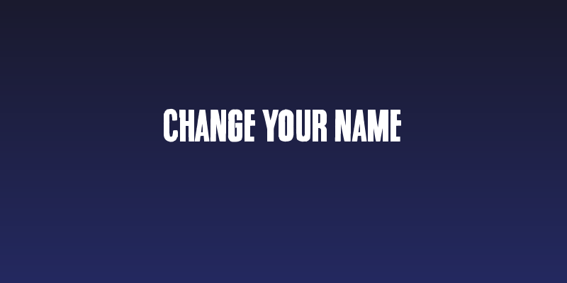 Change your name Social Header
