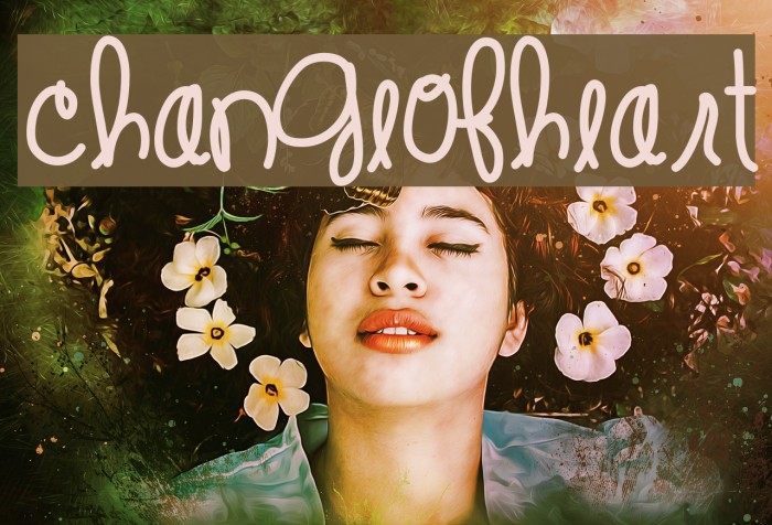 ChangeOfHeart Font examples