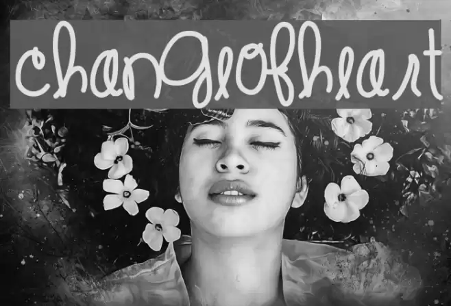ChangeOfHeart Font examples