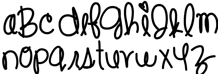 ChangeOfHeart Font LOWERCASE