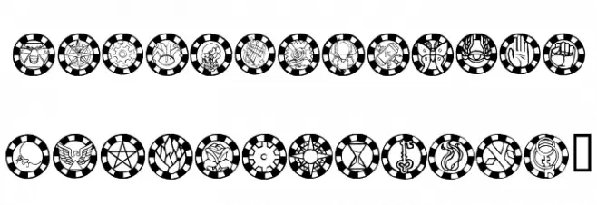 Changeling Dingbats Шрифта ВЕРХНИЙ