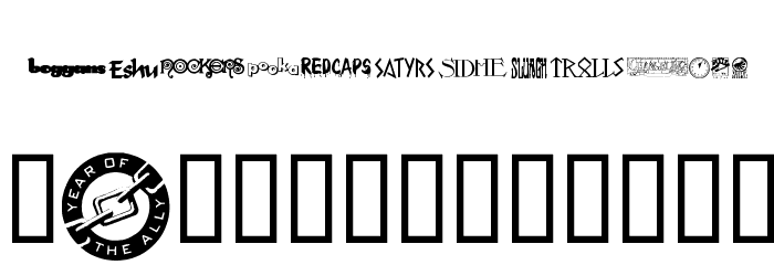 Changeling Dingbats Font Litere mici