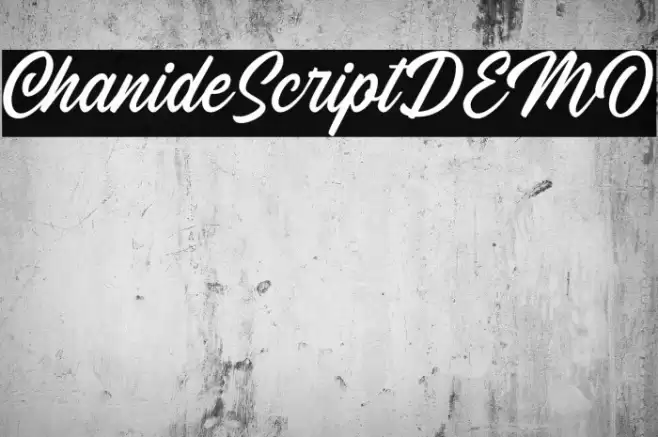 ChanideScriptDEMO Font examples