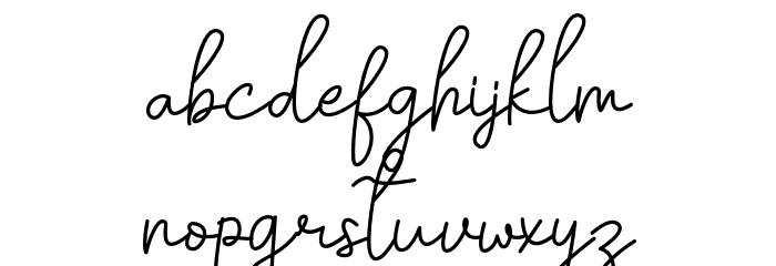 Chanilly-Regular Font LOWERCASE