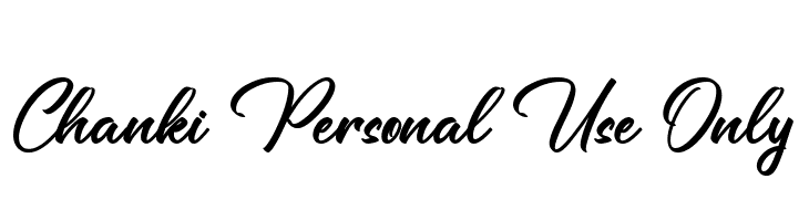 Chanki Personal Use Only  フリーフォントのダウンロード