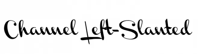 Channel Left-Slanted  Free Fonts Download