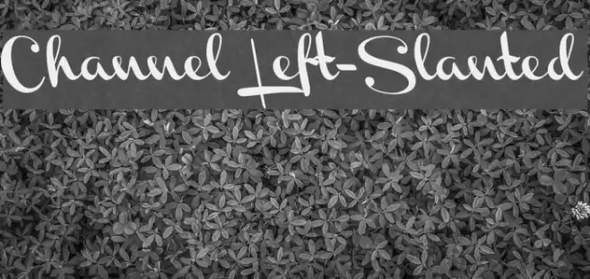 Channel Left-Slanted Font examples