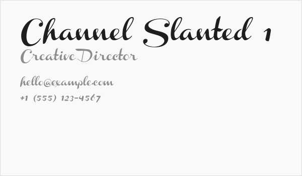 Channel Slanted 1 Business Card