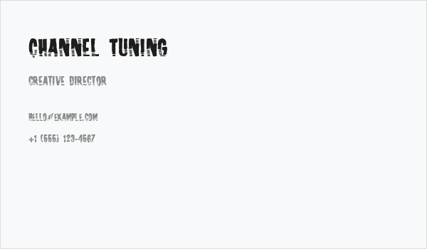 Channel Tuning Business Card