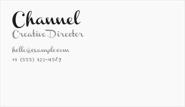 Channel Business Card