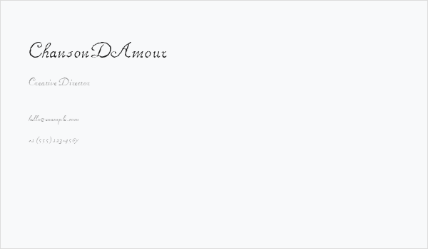 ChansonDAmour Business Card