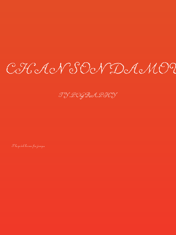 ChansonDAmour Poster