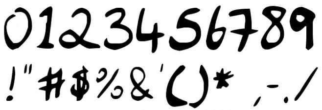 Chantell Hand Font OTHER CHARS