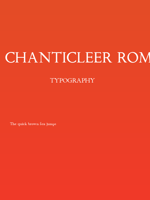 Chanticleer Roman NF Poster