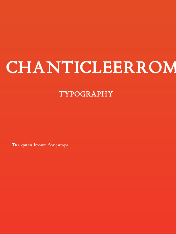 ChanticleerRomanNF-Bold Poster