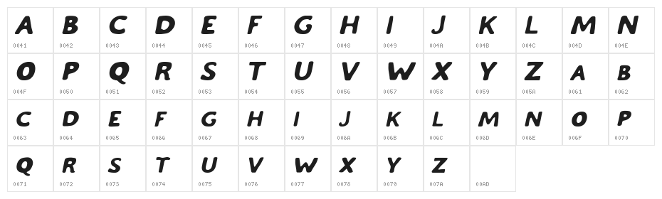 Chaos And Madness Free Italic Character Map