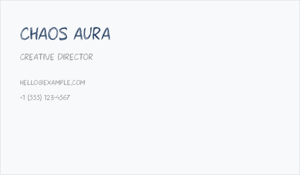 Chaos Aura Business Card
