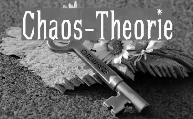Chaos-Theorie Font examples