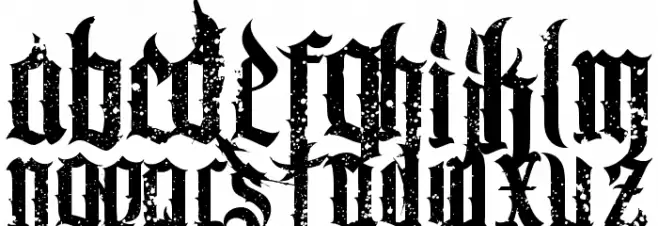 Chaos and Pain Font OTHER CHARS