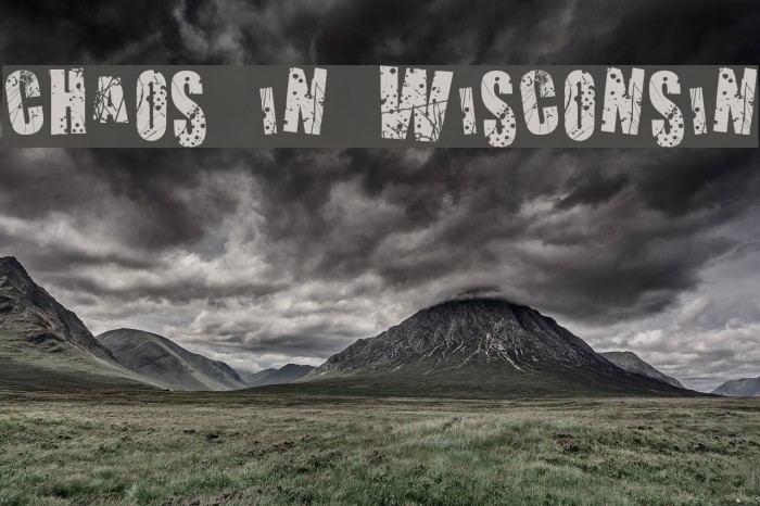 Chaos in Wisconsin Font examples