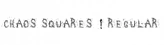 Chaos squares ! Regular  免费字体下载