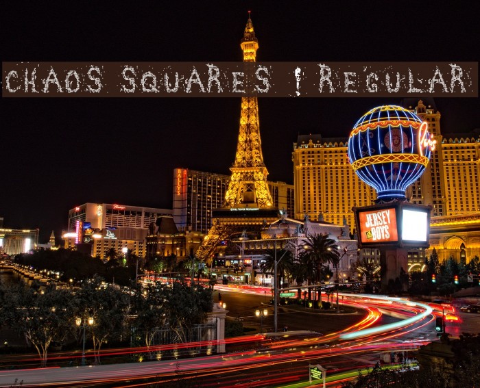 Chaos squares ! Regular Font examples
