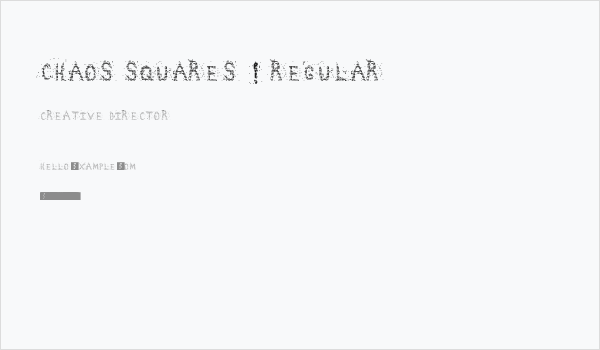 Chaos squares ! Regular Business Card