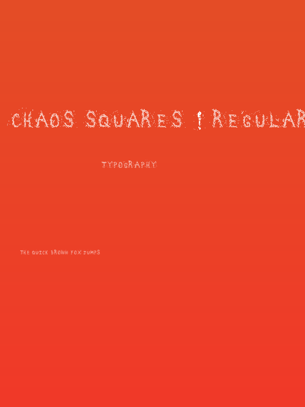 Chaos squares ! Regular Poster