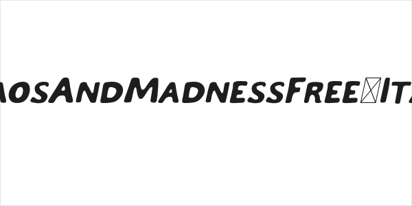 ChaosAndMadnessFree-Italic Logo