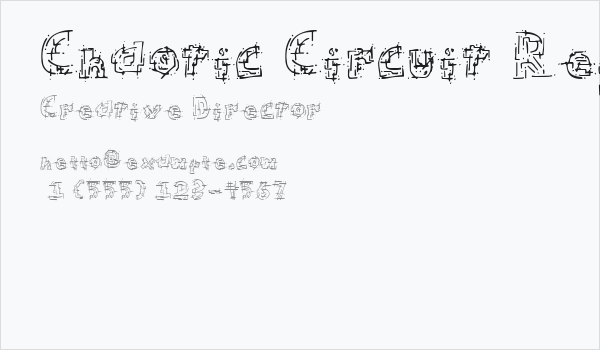 Chaotic Circuit Regular Business Card