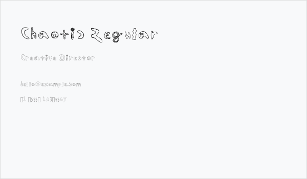 Chaotic Regular Business Card