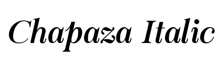 Chapaza Italic Font