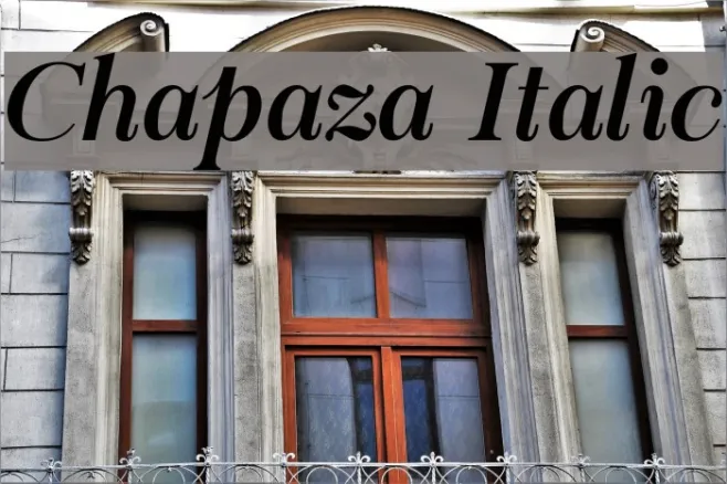 Chapaza Italic Example 1