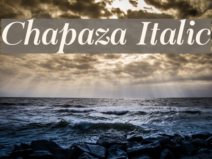 Chapaza Italic Font examples