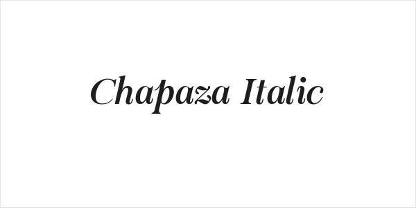 Chapaza Italic Logo