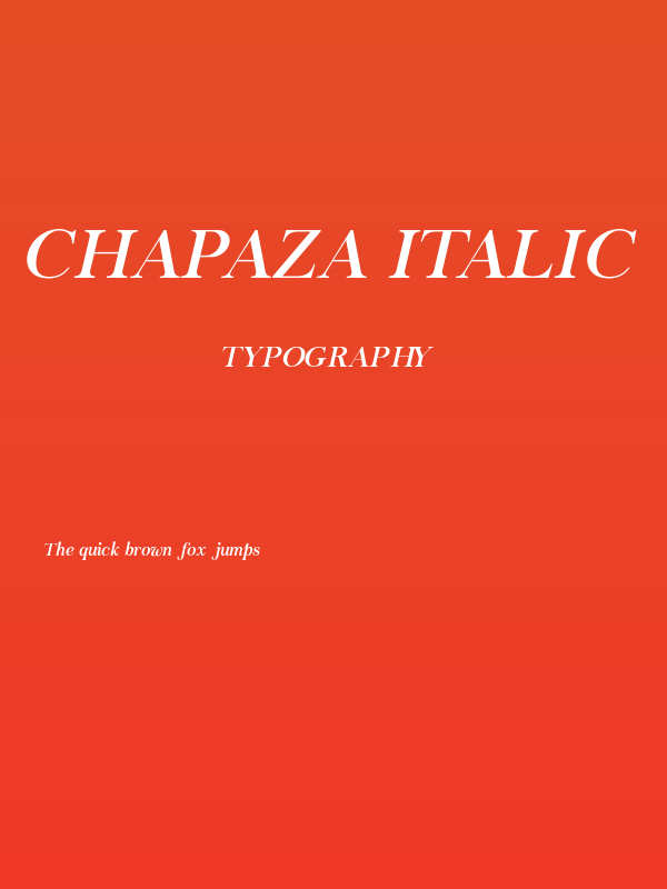 Chapaza Italic Poster