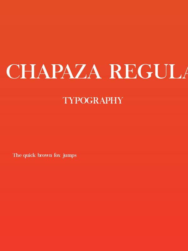 Chapaza Regular Poster