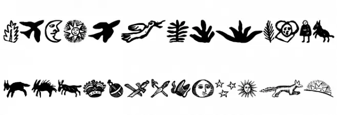 Chapbook-Dingbats Caratteri MAIUSCOLE