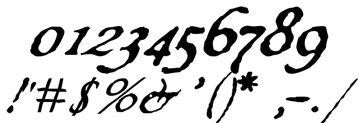 Chapbook-Italic Font OTHER CHARS