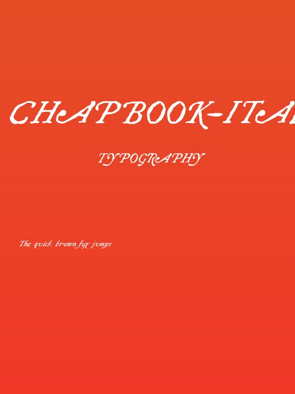 Chapbook-Italic Poster