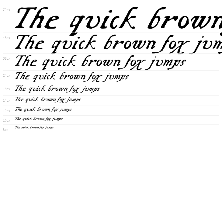 Chapbook-Italic Waterfall