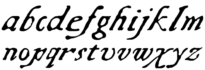 Chapbook-Italic Font LOWERCASE