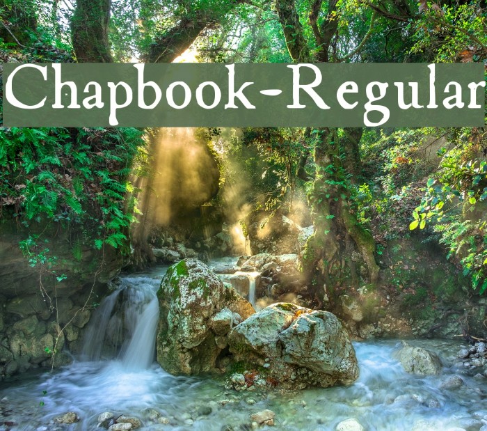 Chapbook-Regular Font examples