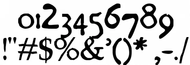 Chapbook Font OTHER CHARS