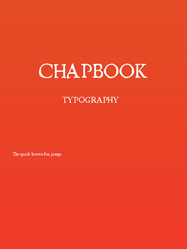 Chapbook Poster