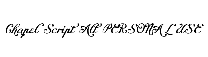 Chapel Script Alt PERSONAL USE 字体