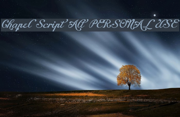 Chapel Script Alt PERSONAL USE Font examples