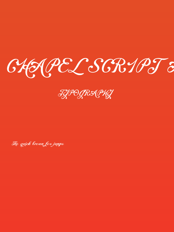 Chapel Script Alt PERSONAL USE Poster