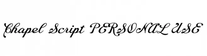 Chapel Script PERSONAL USE  Frei Schriftart Herunterladen